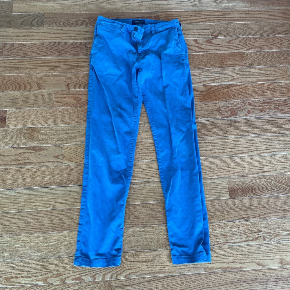 American Eagle Blue Khaki Pants 30x34
